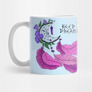 amethyst dreamcather rose feathers keep dreaming Mug